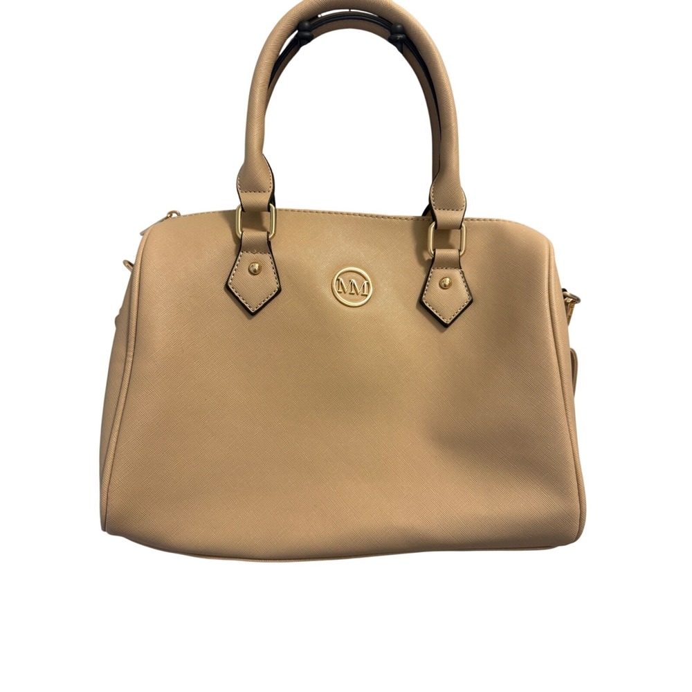 Marilyn Monroe Satchel Bag Women Medium Beige Excellent Saffiano Crossbody MM
